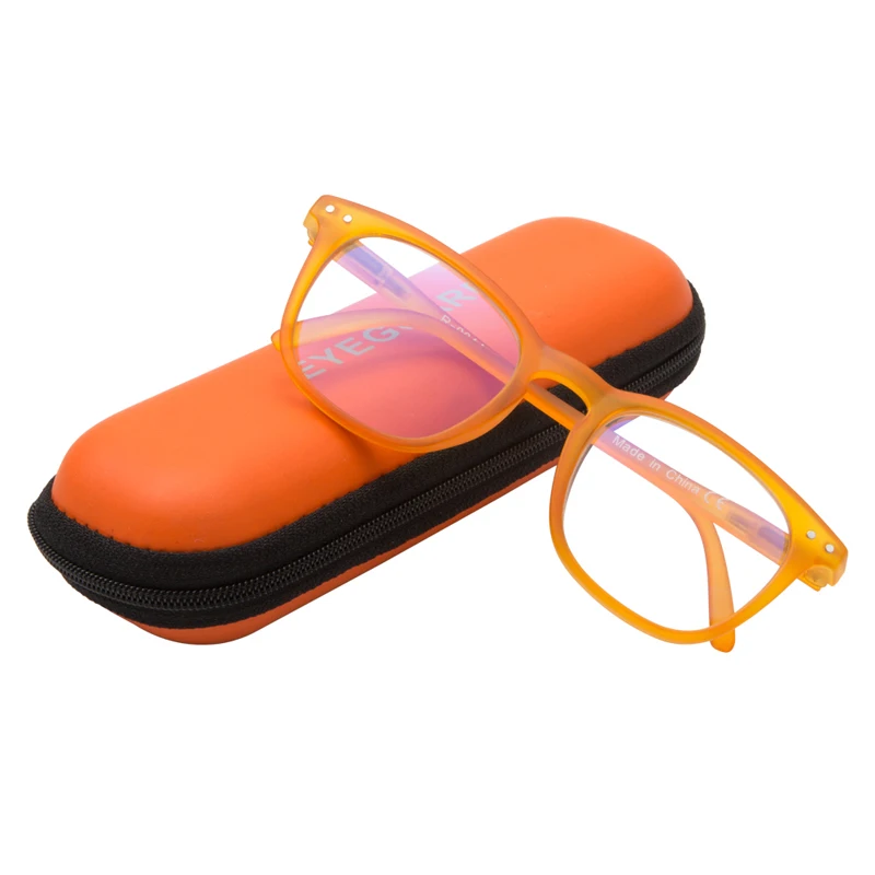 

EYEGUARD Blue Light Blocking Computer Glasses for Kids, Orange Color Anti Eyestrain Anti Glare Lens for Boys and Gilrs