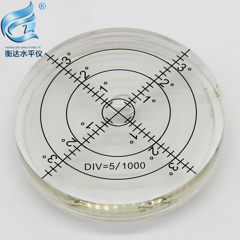 

Clear Crystal Acrylic Bubble Spirit Level Round Measuring Meter For Electrical Appliances Washing Machines 66*11mm