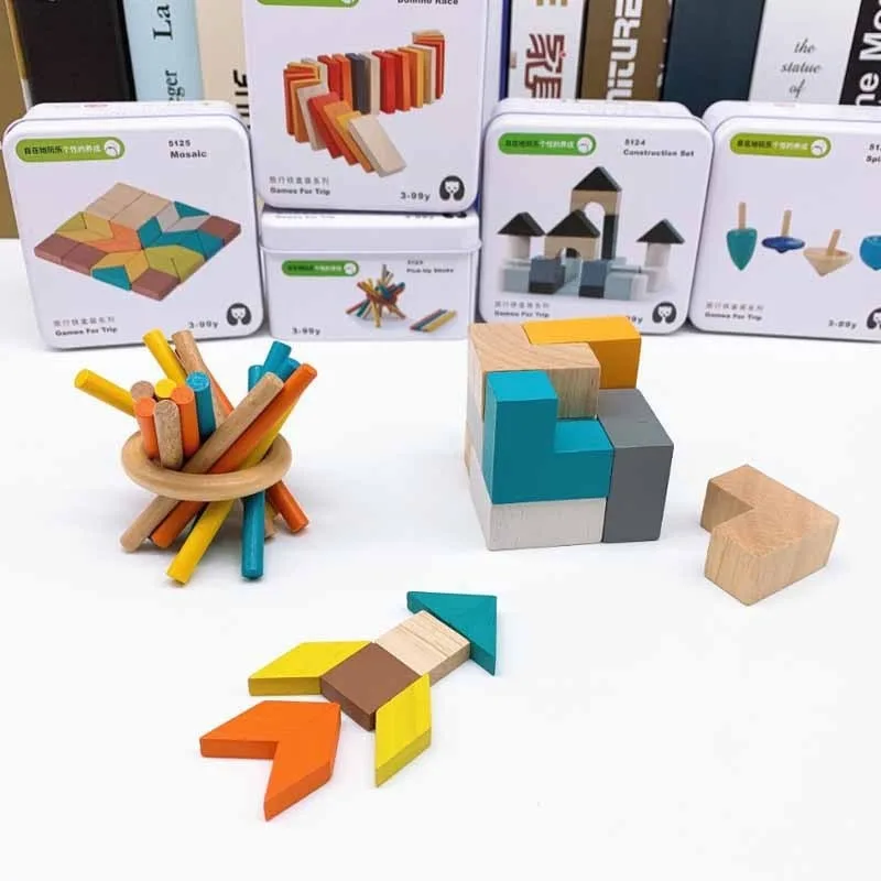 

Wooden Building Block Early Learning Education Intelligence Disassembly Toys Children Traveling Game Wooden Toys for Children