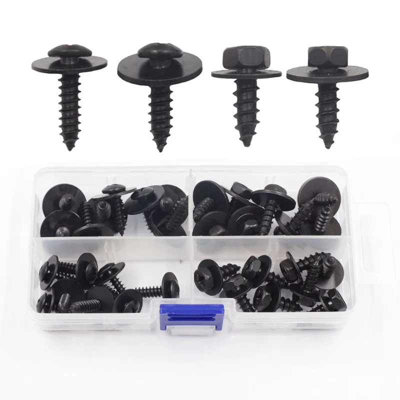 

32Pcs Cross self-tapping screws Metal Rivet For Car Fender Screw Fixed Fastener For BMW BENZ M5 M6 Rivet