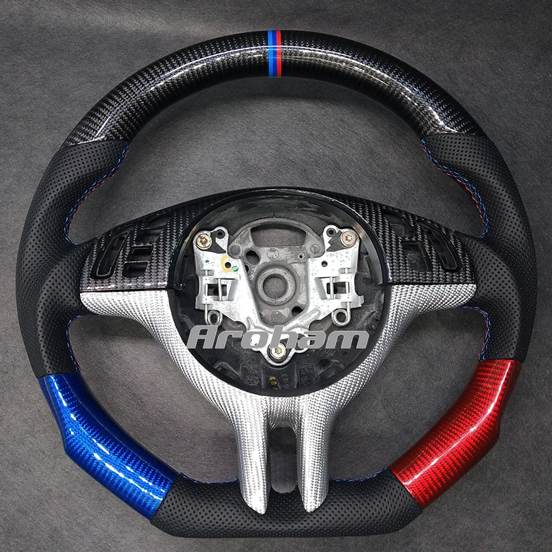 

High Quality Customized Carbon Fiber Leather Steering Wheel For BMW E46 2000 2001 2002 2003 2004 2005 2006 No paddle shift