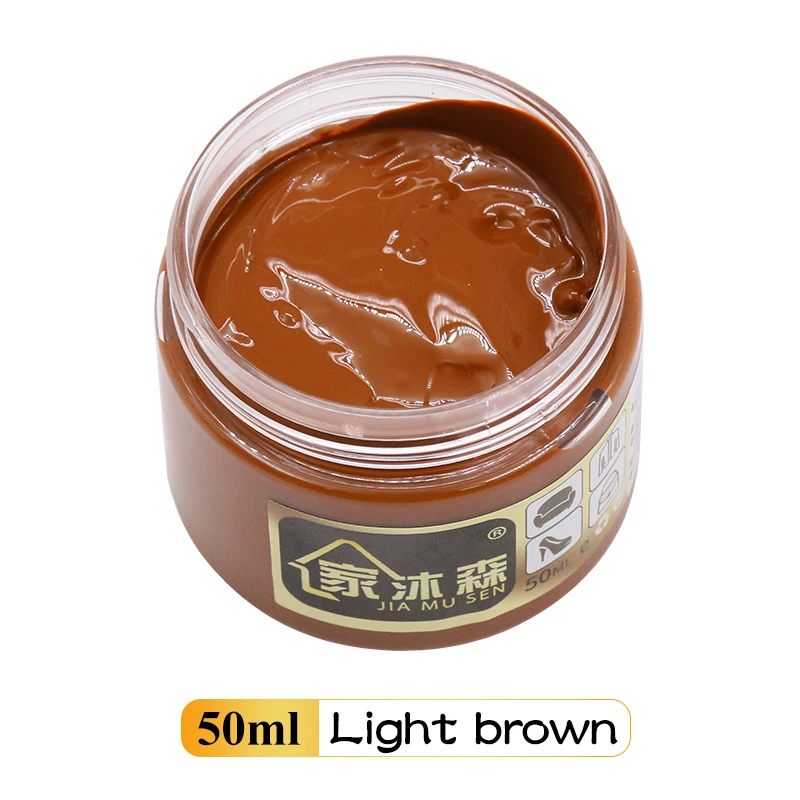 Light Brown Leather Repair Paste Leather Paint for Car Seat Sofa Handbag Scratch Crack Restoration 50ml Leather Paint Shoe Cream