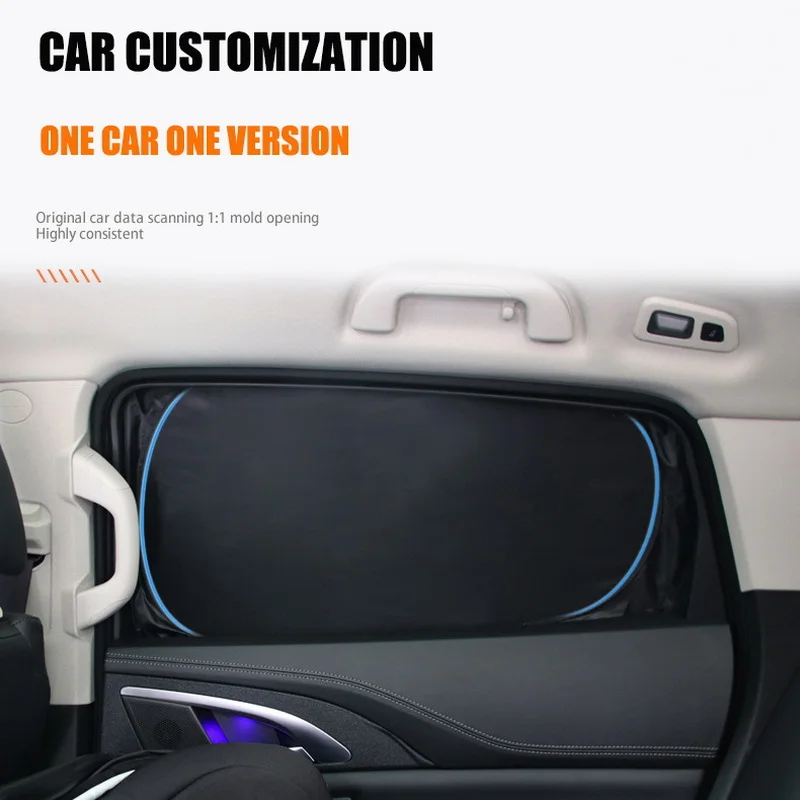 Privacy Sun Shade for Tesla Model 3 Y Custom-Fit Car Side Window Sunshade Blind Shading for Camping Hiking Rest Accessories