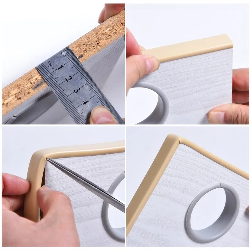 1M Self Adhesive pvc edge banding strip sealing tape 18mm U-shaped veneer sheets for Furniture Cabinet Desk Edge Guard protector image 4