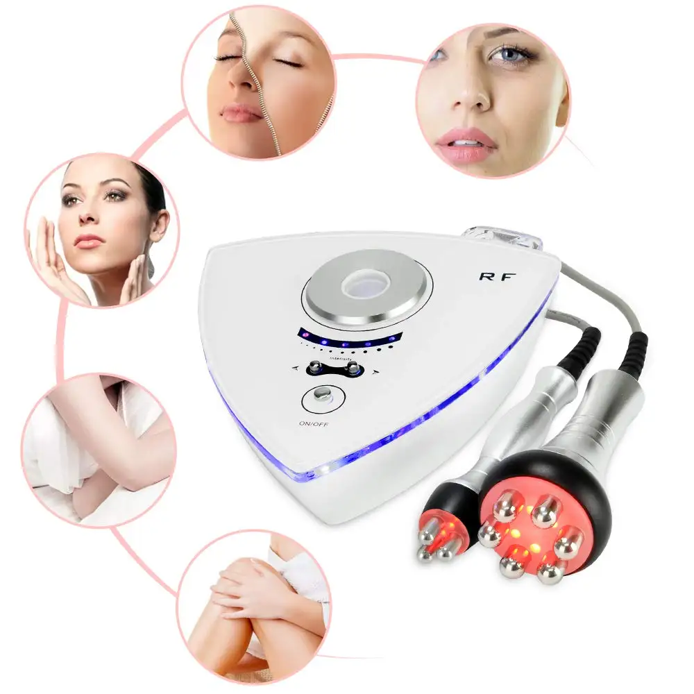 Portable 2in1 RF Machine Skin Tightening Rejuvenation Facial Beauty Device Eye Face Anti Wrinkle Whitening Body Slimming Machine