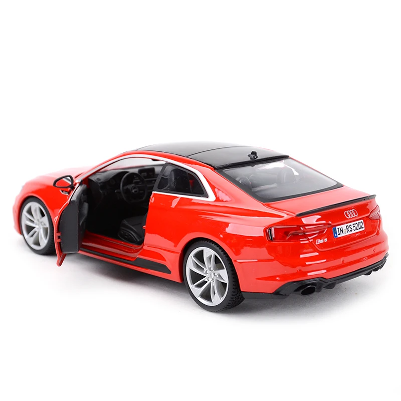 Bburago 1:24 Scale Audi RS 5 Coupe Red alloy racing car Alloy Luxury Vehicle Diecast Pull Back Cars Model Toy Collection Gift