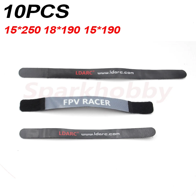 

10PCS 15*190 15*250 18*190mm Nylon Reverse Buckle Magic Loop Fastener Cable Ties Self-adhesive Fixing For RC Models DIY ACCS