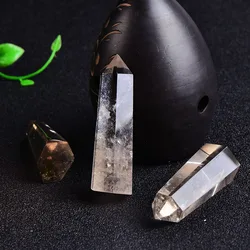 Natural Smoky Quartz Crystal Point Healing Stone Hexagonal Prisms 50-80mm Obelisk Wand Treatment Stone Tower DIY Gift 1PC