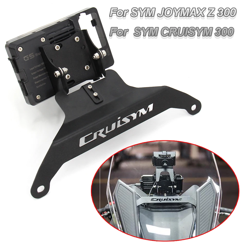 

2017-2019 Motorcycle Windshield Mount Navigation Bracket GPS Smartphone Holder For SYM JOYMAX Z300 2018-2019 CRUISYM 300