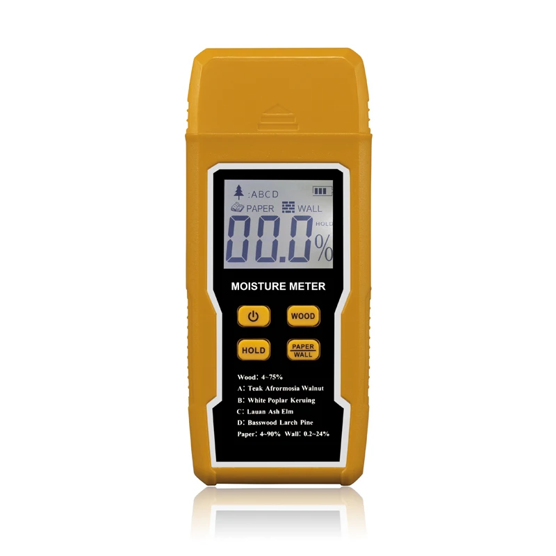 4 دبابيس مقياس الرطوبة الرقمي LCD الخشب الخيزران الطابق ورقة جدار بناء جهاز اختبار الرطوبة 4%-90% الأخشاب كاشف الرطوبة المؤشر
