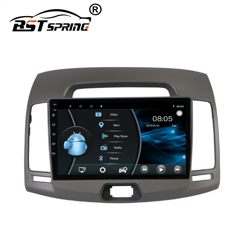 bosstar 9 inch Android Auto Radio GPS Navigation System for Hyundai Elantra 2008-2011 Car DVD Multimedia Player 4GB RAM 64GB ROM