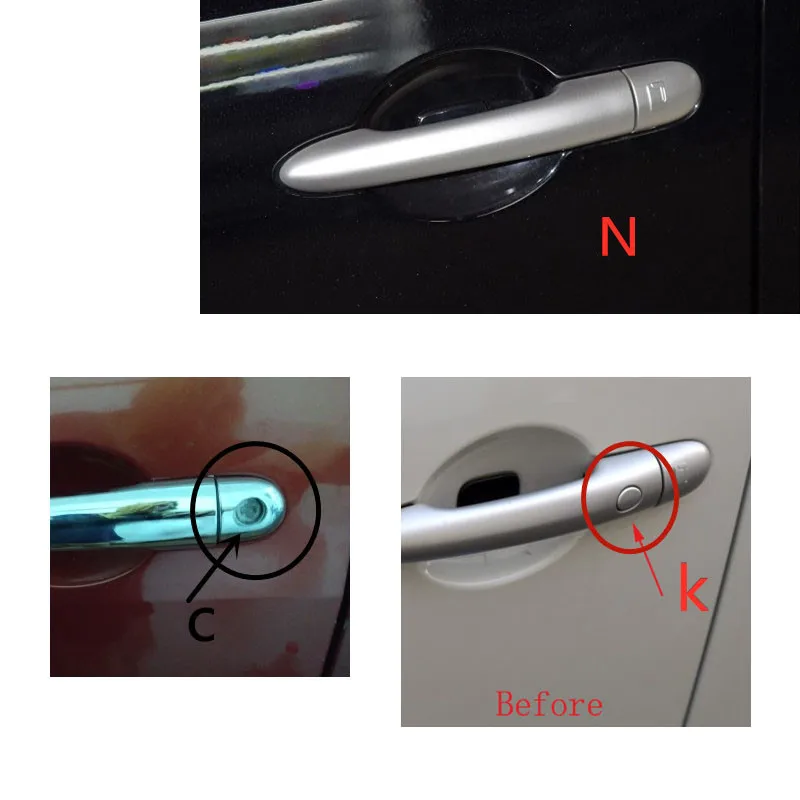 For Renault Megane 2 ii MK2 Accessories Door Handle Cover trim  handles covers plastic Imitation carbon fiber