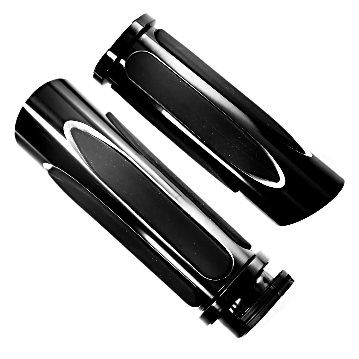 Shallow Cut Black Soft Touch Comfort Grips Hand Grip Set For Touring Sportster Dyna 883 1200 Custom Motorcycle