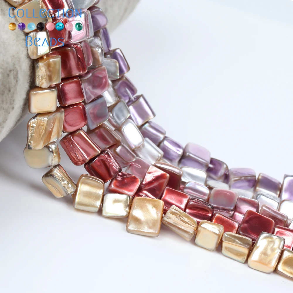 Natural Shell Beads 10mm Electroplating Colorful Mother Of Pearl Beads For Jewelry Making Handmade Diy Bracelet Accessories