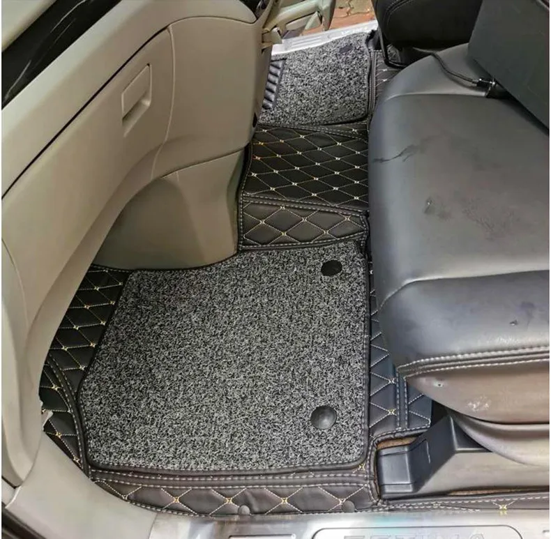 Custom full set car floor mats + trunk mat for Right hand drive Toyota Previa 2020-2006 7 8 seats durable double layers carpets