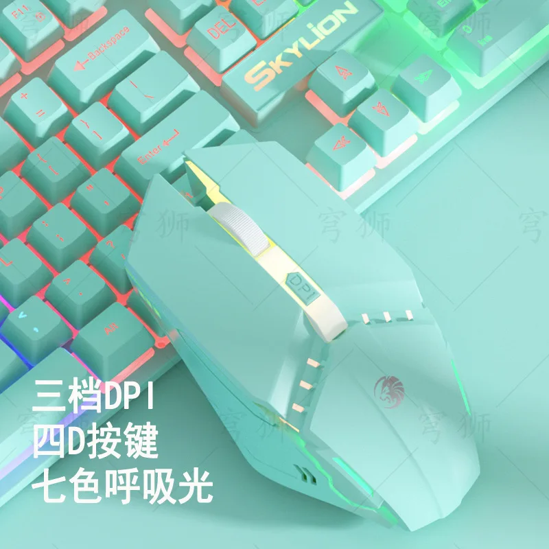 

USB Wired Mouse Gaming Electronic Sports RGB Streamer Luminous Left and Right Hands DPI Adjustment Laptop Computer Desktop Mouse