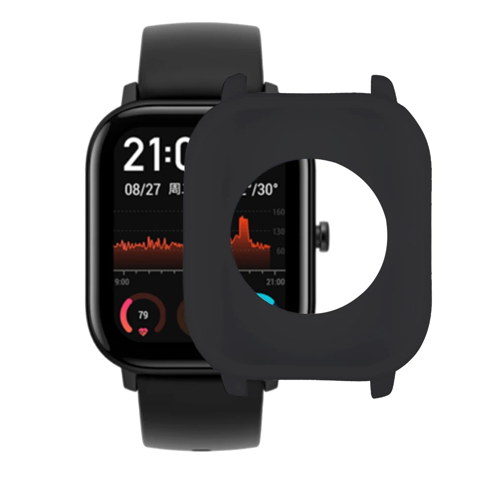 Capa protetora para xiaomi amazfit gts, esporte macio de silicone, armação e protetor de para-choque para huami amazfit gts