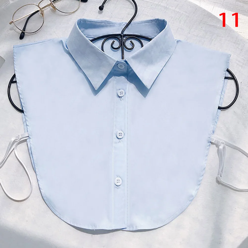 Women Shirt Fake Collar White Black Vintage Detachable False Collar Blouse Lapel Elastic Collar Tie Women Clothes Accessories