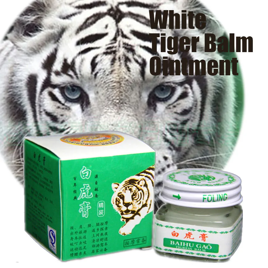 10Pcs/Lot Vietnam White Tiger Balm For Headache Toothache Cream Body Neck Back Massager Meridians Stress Pain Relief Cream