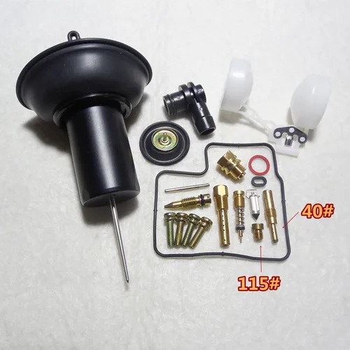 Imagen 2 del producto (1 set/pack) para Honda VLX 400/600 Steed 400/600 motocicletas NV400CC carburador kit de reparación de Kit con el émbolo y flotador