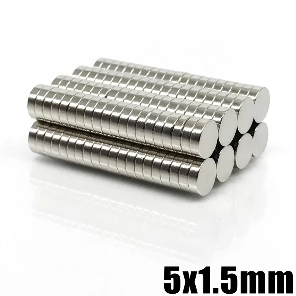 20~5000pcs 5x1.5 Neodymium Magnet Disc 5*1.5mm Permanent Magnet Small Round 5mm x 1.5mm electro magnetics Strong Magnet 5*1.5