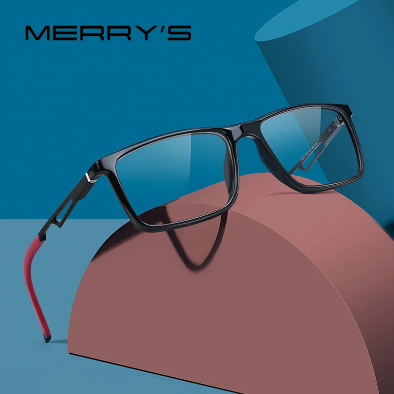 

MERRYS DESIGN Men Sport Glasses Frames TR90 Frame Aluminum Temple With Silicone Legs Myopia Prescription Eyeglasses S2267