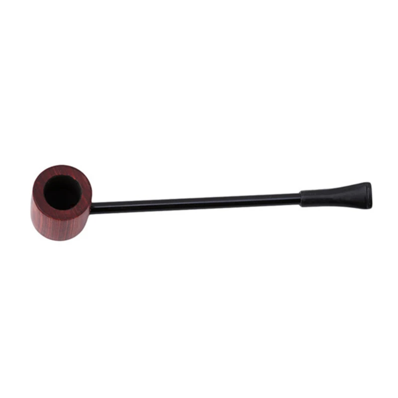 Long Ebony Pipe Multi Choice Straight Smoking Tobacco Pipe Best Wood Pipe New Design 3mm Filter Smoking Pipe Set