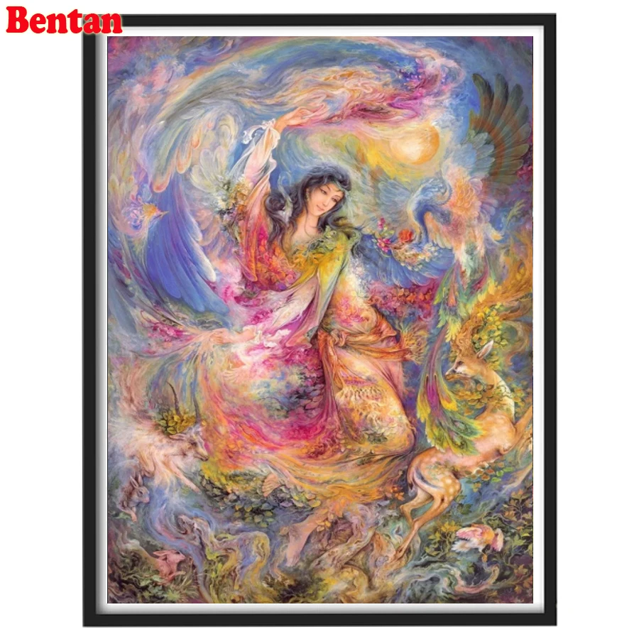 full diamond 5D DIY diamond painting kit Fantasy abstract beauty fairy cross stitch round crystal rhinestone embroidery home art