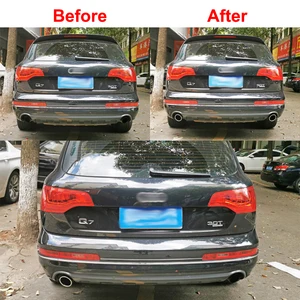 Schalldämpfer des Autos aus Edelstahl, Chrom-Tipp, Autozubehör, Audi Q7, TDI Quattro 2006, 2007, 2008, 2009, 2010-2013, 2 Pces 10 Hauptverkäufe besser Escape Audi - №7