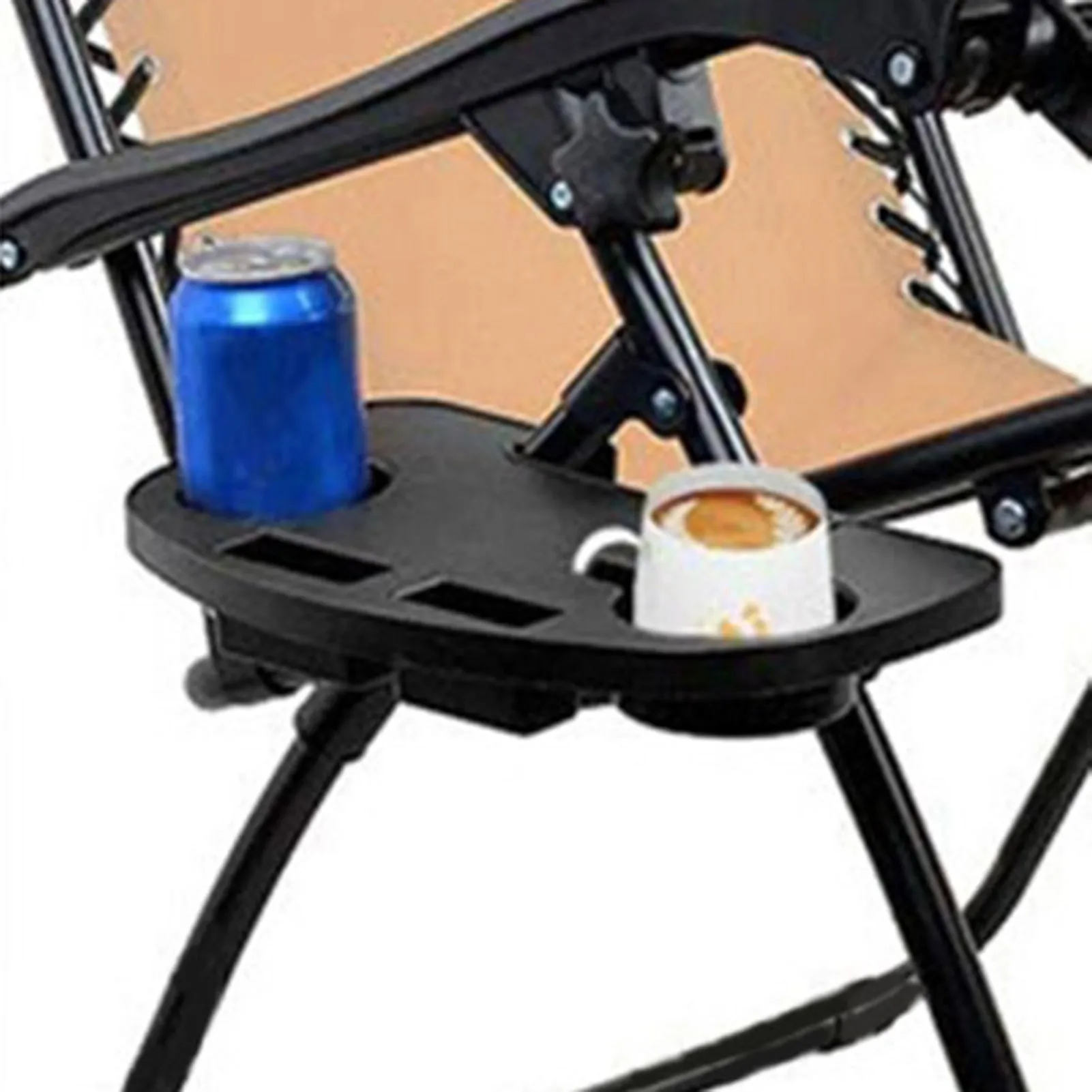 Beach Folding Leisure Lounger Bottle Cup Holder Stand Fishing Chair Drinks Tray for Outdoor Fishing Portable Accessories