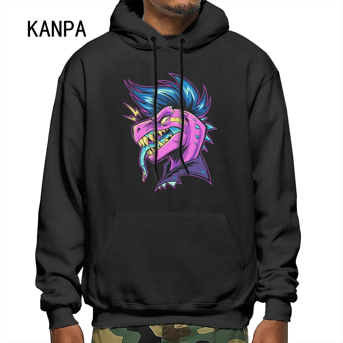 

Funny Tyrannosaurus Graphic Hoodie Fashion Men's Hoodies Personality Pattern Print Hoody Harajuku Men Workout Top Sweatshirts