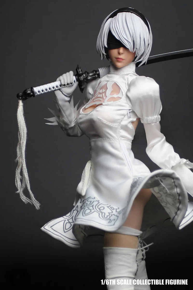 1/6 Scale Action Figure Doll Seamless Body Female YoRHa 2B 12