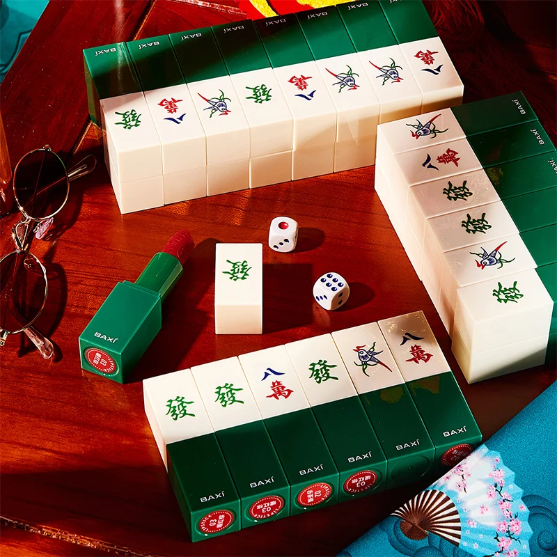 Jogos tradicionais de mahjong esculpida batom veludo matte silky toque lábio maquiagem longa duração à prova deasy água fácil de usar cosméticos