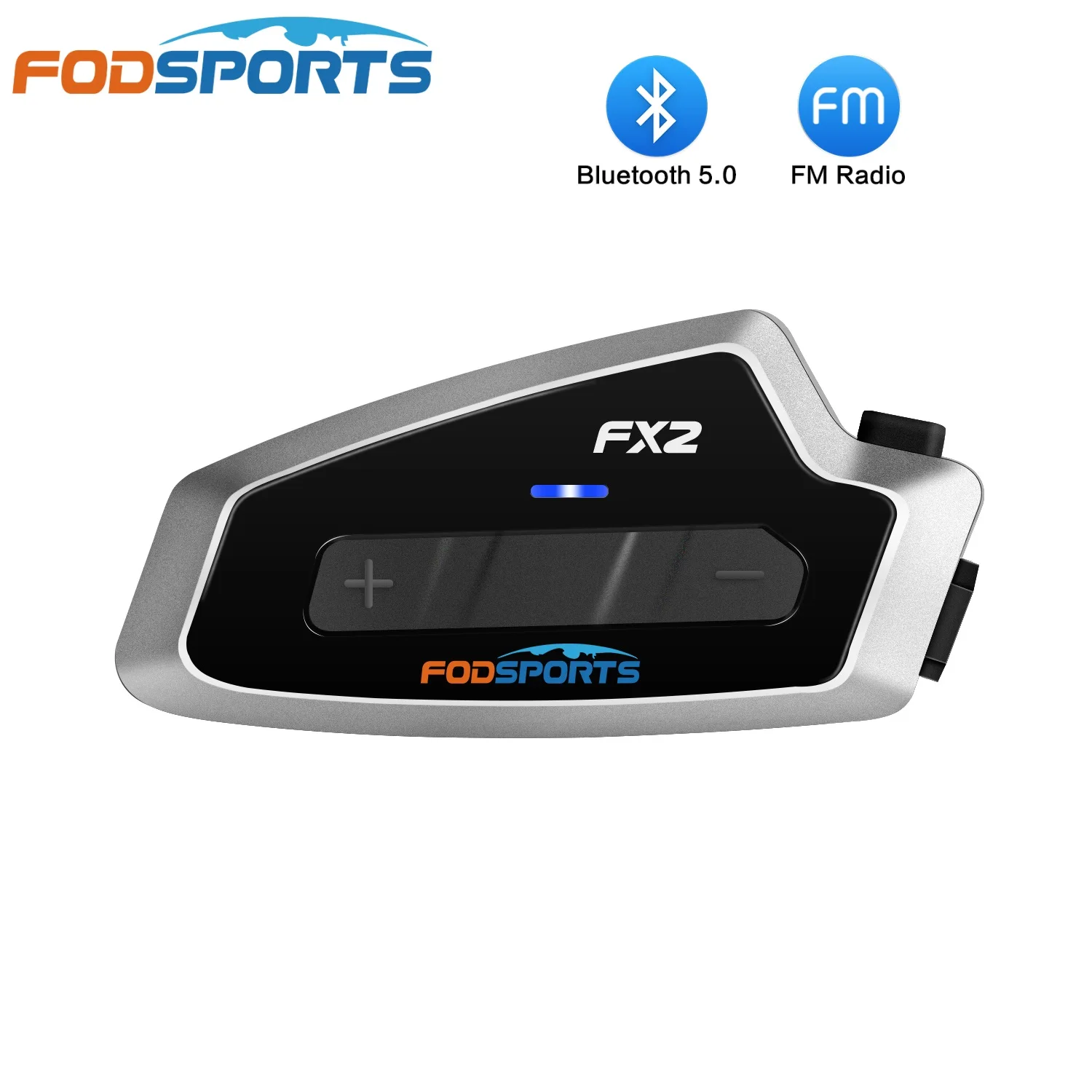 Fodsports FX2 motorcycle intercom helmet bluetooth 5.0 headset 1000M moto waterproof BT interphone FM type-c fast charging 