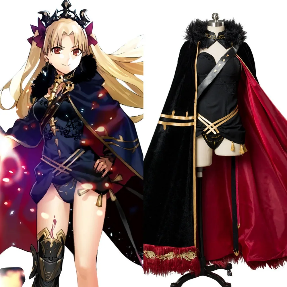 Fgo Ereshkigal Cosplay Costume pour femme, destin, grand ordre, ensemble complet, uniforme avec robe, Halloween, carnaval