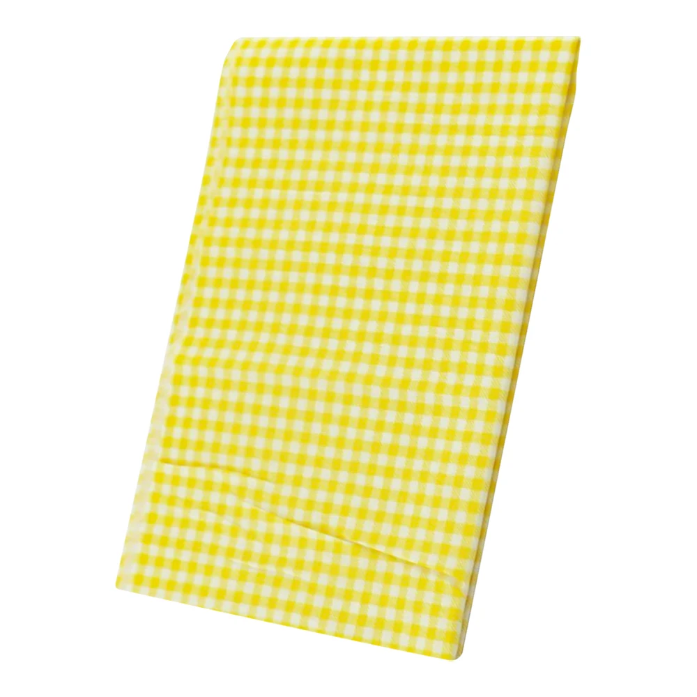 1 Piece 50cmx50cm Printed Cotton Fabrics Pre-cut Fat Quarter Yellow Plaid Design Crafts Dolls Sewing Clothes Quilting Textile