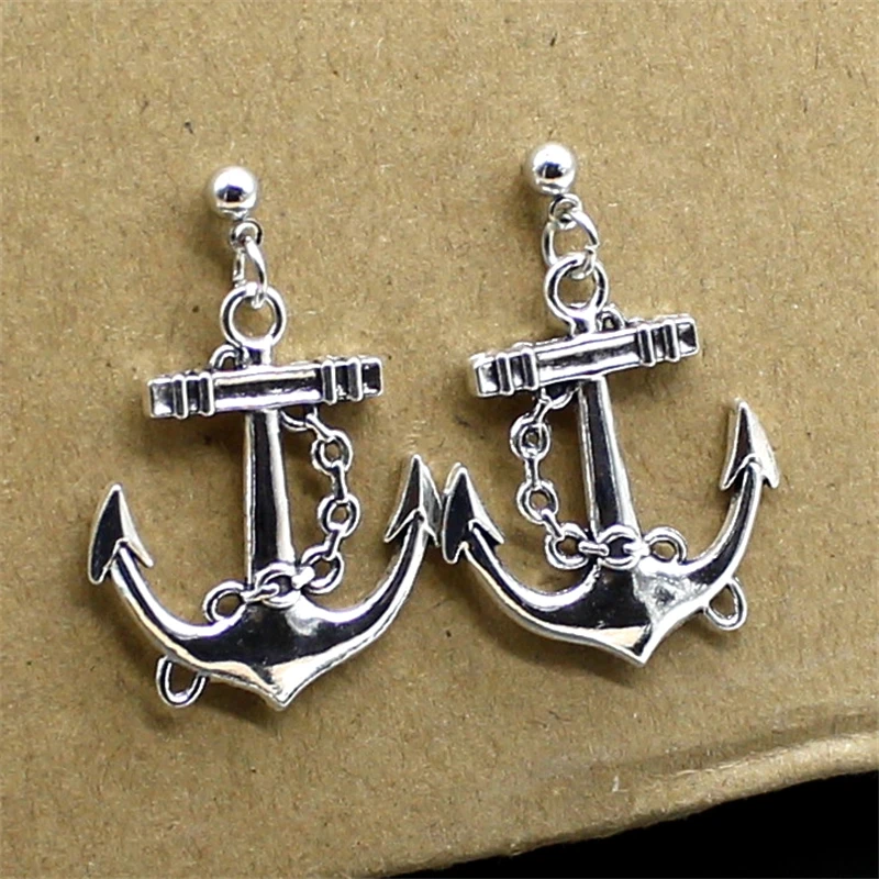 Fashion Retro Anchor Shape Women's Pendant Earrings Dangle Earrings Cute Small Object Personalized Jewelry