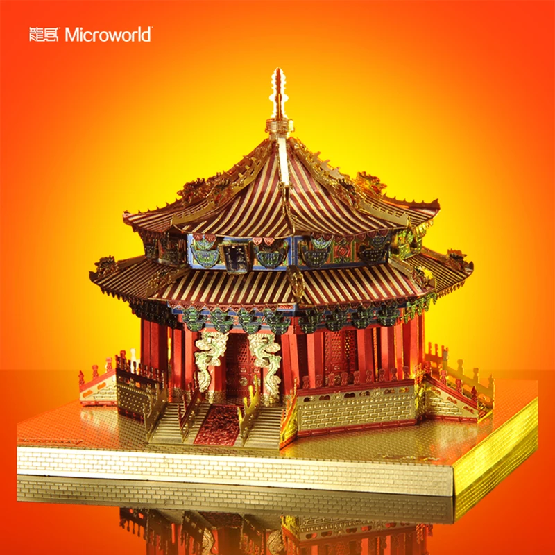 Microworld Big Politics Palace model kits DIY laser cutting Jigsaw puzzle model 3D metal Puzzle Toys for Children gifts