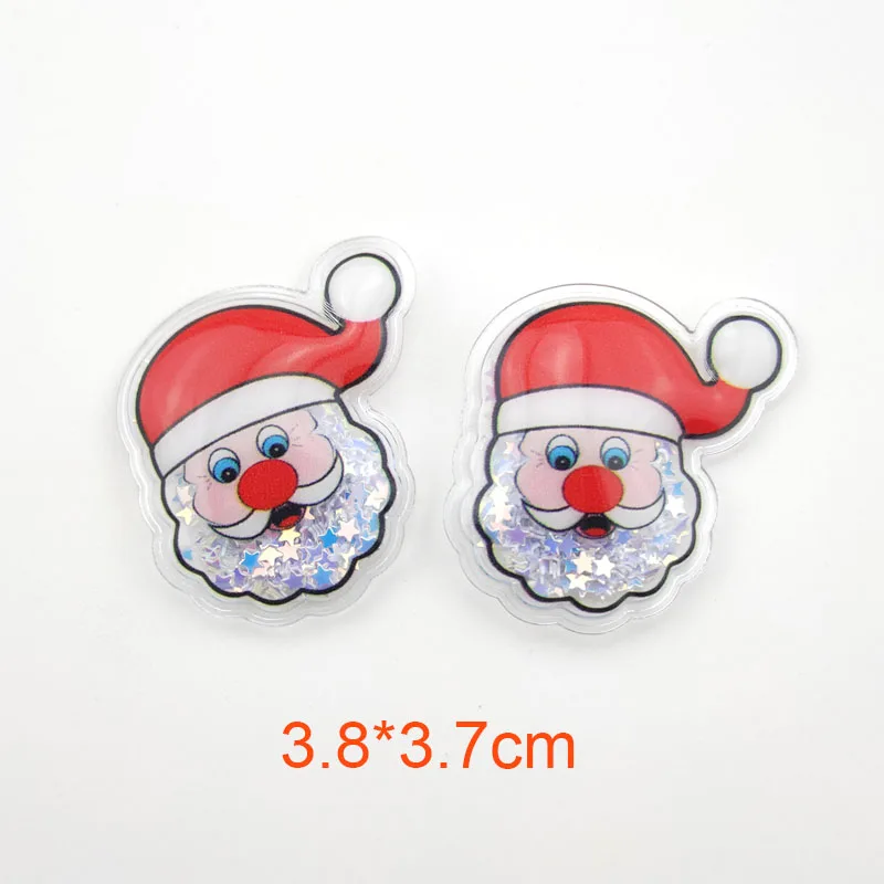 30 Stück/Los PVC-Weihnachtsserie Füllpailletten-Applikationen für Kinder-Haarspangen oder Taschen- und Schuhaccessoires – Detail 11