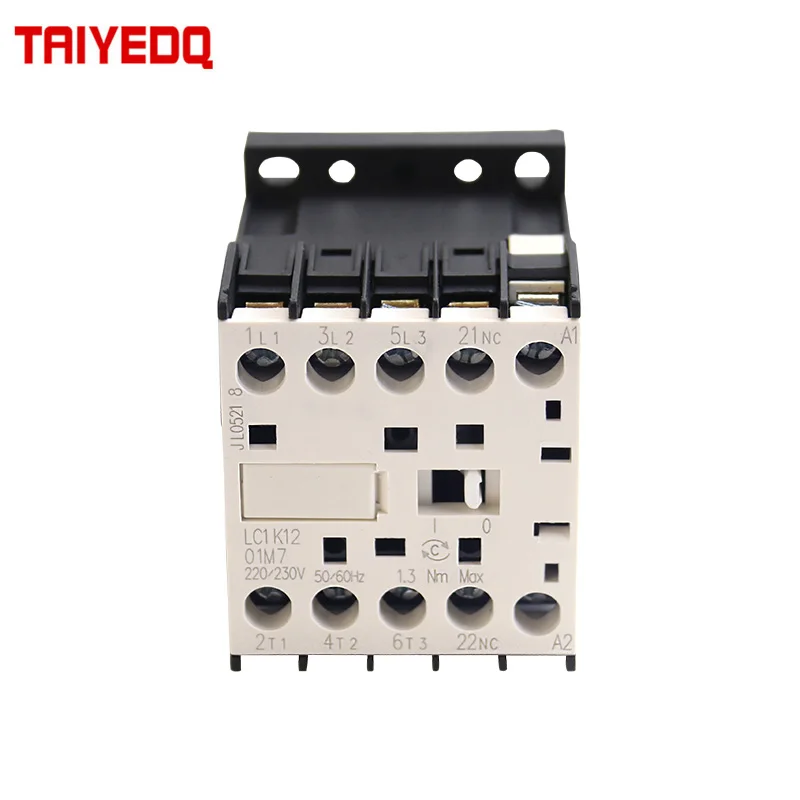 CJX2-K 1201(3NO1NC) 1208(2NO2NC) Small Contactor 24V 36V 48V 110V 220V 380V LC1K 45mm*58mm*57mm Control Motor