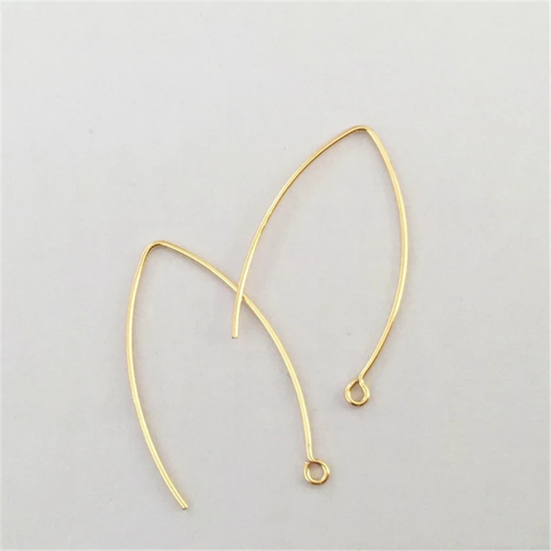 14K Gold Filled 32.0mm V Shape Ear Wire .030" (.76mm) Gold Ear Wire do tworzenia biżuterii Handmde DIY Kolczyki Akcesoria