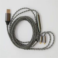 DAC 32Bit 384KHZ High Fidelity Type C Jack MMCX Earphones Cable for SE215 SE3125 SE535 UE900 Silver Plated MMCX Headset Cable