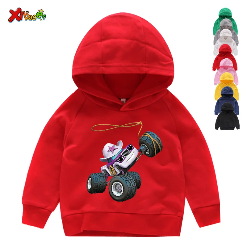 

Children Clothes Hoodie Sweatshirt Cartoon Blazing Speed Cars Monster Machines Kids Toddler Boy Girl Long Sleeve Sweatshirt Suit