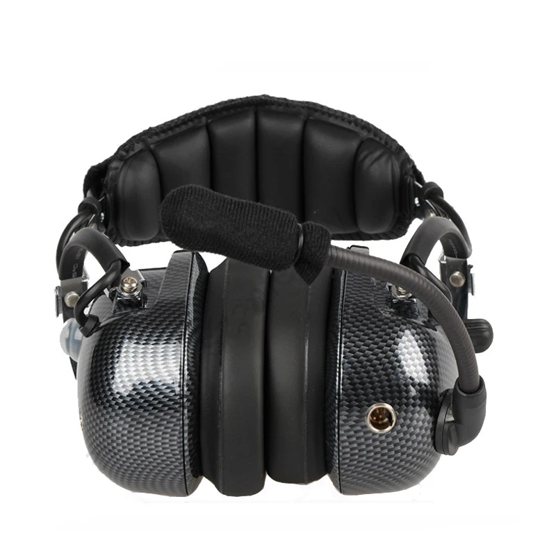 Noise Cancelling Aviation Microphone Headset, Walkie Talkie Earpiece, Round PPT for Kenwood Baofeng UV-5R H777