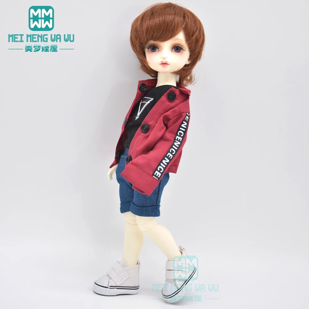 BJD puppe kleidung passt 28-30cm 1/6 MYOU mode pendler shirt, denim shorts, weste