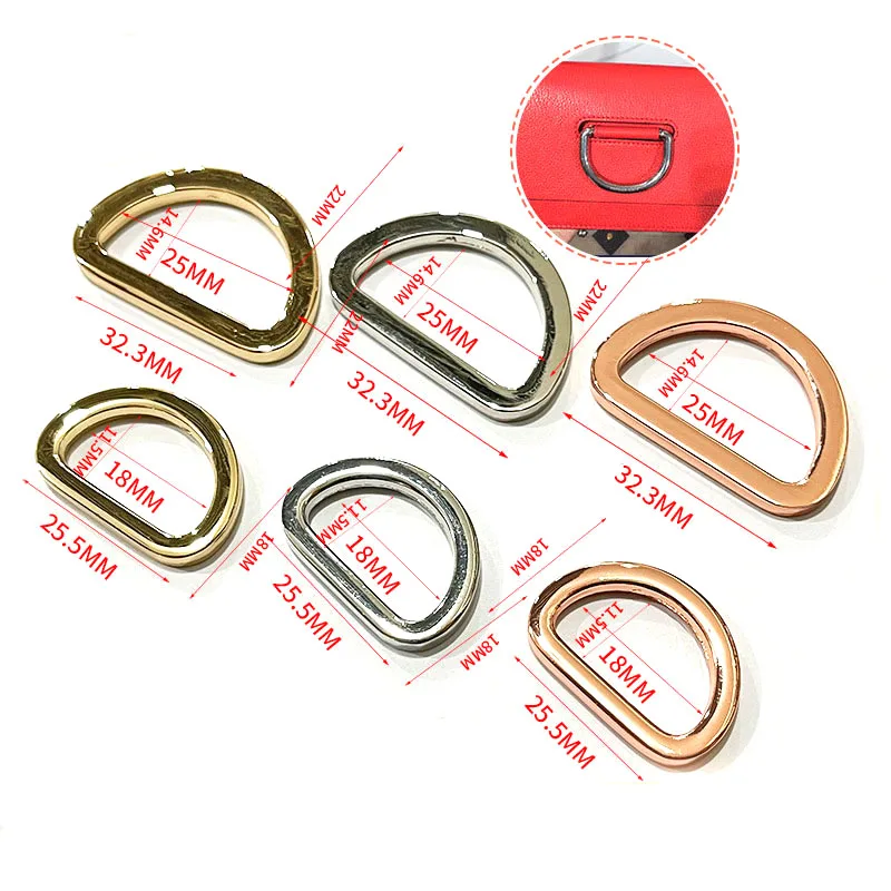 

Metal Detachable Open Screw D Ring Buckle Shackle Clasp for Leather Craft Bag Strap Belt Handle Shoulder Webbing