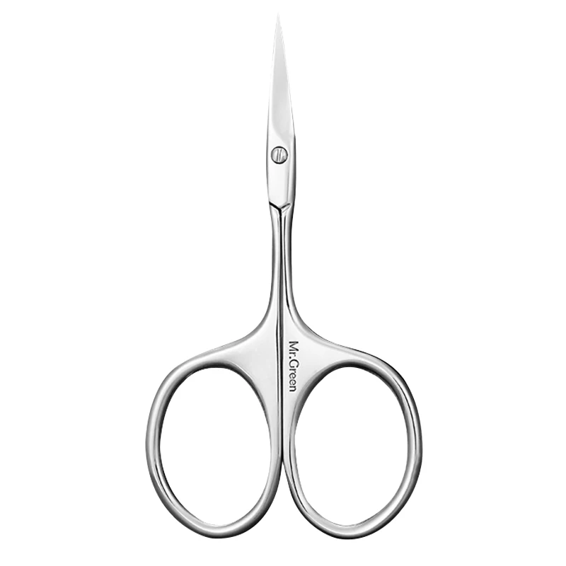 MR.GREEN Stainless Steel Makeup Scissor Eyebrow Eyelashes Nose Hair Trim Scissor Sharp Ponit Curve Tip Small Eyebrow Scissor