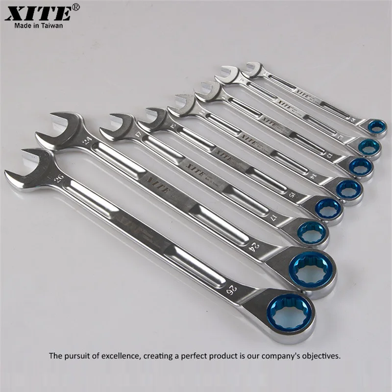 XITE 17/18/19/20/21/22/23/24/25/26mm Ratchet Combination Wrench Spline End Wrenche Open End Wrenches Multi-function Repair Tool