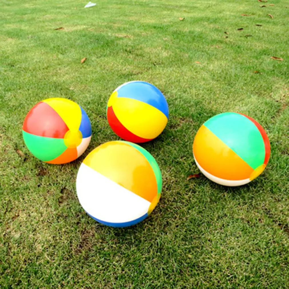 New Summer Inflatable Beach Ball Summer Outdoor Pool Play Ball Swimming Toy Water Game Sports Water Bouncing Ball Colorful Toys