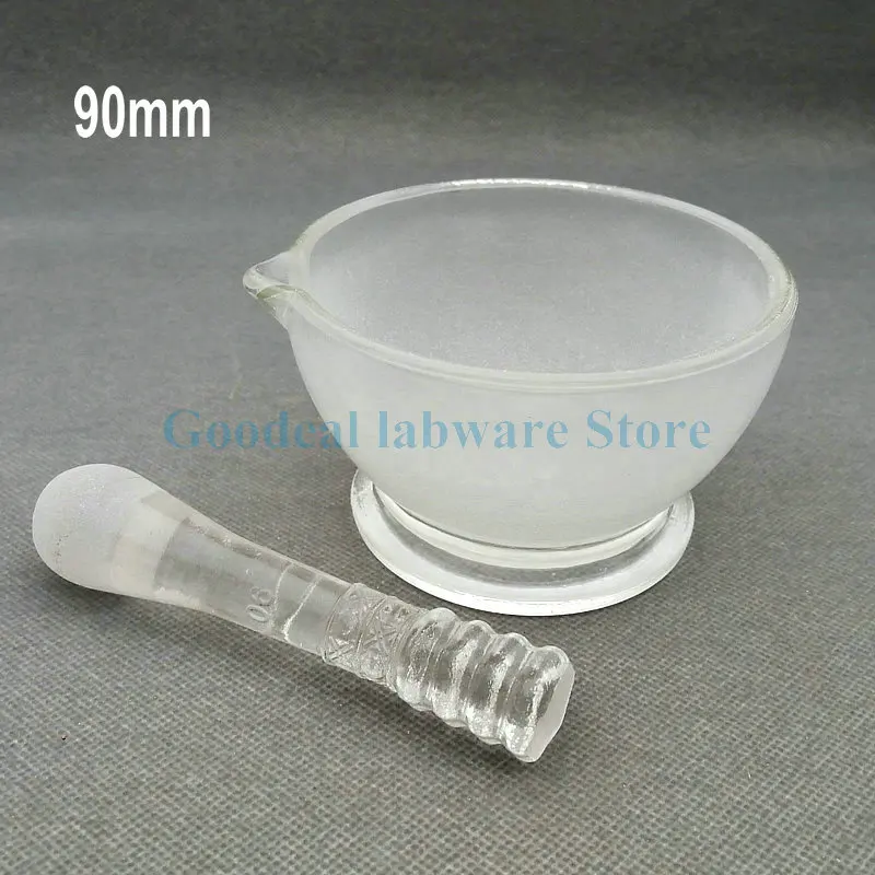 1pcs Diameter 60mm to 150mm Solid Glass Pestle and Mortars Bowl Set Grinding Mill Tool used in filtration experiments